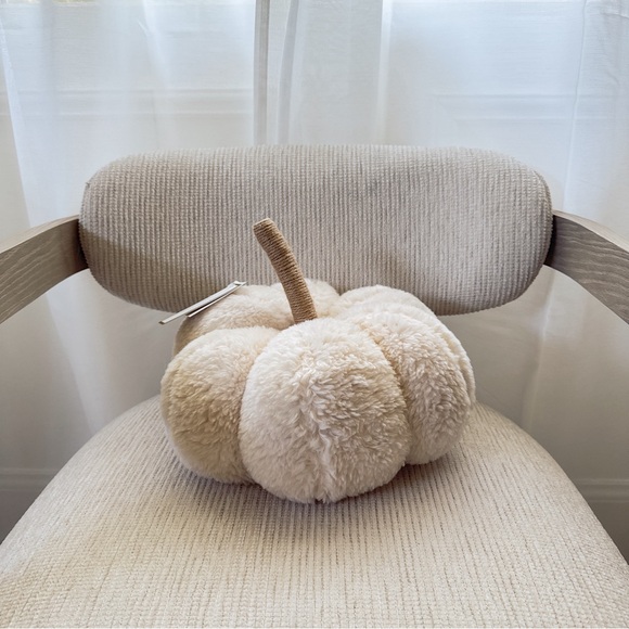 Cupcakes And Cashmere Teddy Sherpa Boucle Fall Pumpkin Decorative Pillow Large - Picture 1 of 4